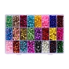 Spray Painted Crackle Glass Beads CCG-YW0001-02-6mm-2