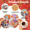 DIY Cattle & Flower Pattern Coaster Diamond Painting Kits DIY-TAC0016-53-5