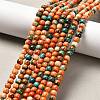 Synthetic Ocean White Jade Round Bead Strands X-G-M165-4mm-04-1