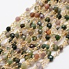 Faceted Round Natural Agate Handmade Beaded Chains CHC-L034-25-NR-1