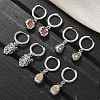Brass Cubic Zirconia Hoop Earrings EJEW-Q015-02P-1