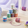 9 Rolls 9 Colors Segment Dyed Polyester Thread NWIR-TA0001-37A-5