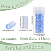 120G 24 Styles Round Hole Glass Bugle Beads SEED-HY0001-22-2