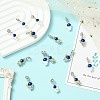 16Pcs 4 Styles Spray Printed Alloy European Dangle Charms FIND-CJ0005-53-5