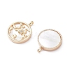 Rack Plating Brass Shell Pendants KK-A183-39G-2
