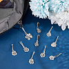 36Pcs 6 Style Alloy Flower Keychain HJEW-BC0001-23-5