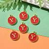 Golden Plated Alloy Enamel Charms X-ENAM-S118-03Y-5