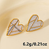 304 Stainless Steel Heart-shaped Stud Earrings PH1793-2-2