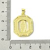 Real 18K Gold Plated Brass Micro Pave Cubic Zirconia Pendants KK-H472-14G-03-3