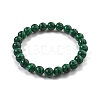 Synthetic Malachite Bead Stretch Bracelets X-BJEW-K212-B-031-4