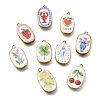 Fruit & Floral & Animals Printed Handmade Porcelain Pendants STAS-Z207-01G-M-1