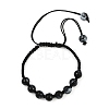 4Pcs 4 Colors Baking Paint Glass Round Beads Braided Bead Bracelets BJEW-JB11974-3