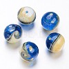 Ocean Style Round Handmade Lampwork Beads LAMP-F006-15-2