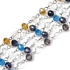 Olycraft Glass Rondelle Beads Chains for Necklaces Bracelets Making AJEW-OC0001-73-1