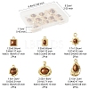12Pcs 6 Styles Alloy Resin Pendants FIND-FS0004-05-4