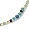 Miyuki Seed Beads and Natural Apatite Braided Bead Bracelets BJEW-C061-01-2