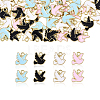 80Pcs 4 Colors Zinc Alloy Enamel Charms PALLOY-CJ0001-151-3