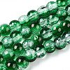 Baking Paint Crackle Glass Beads Strands X-CCG-S001-8mm-19-4
