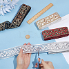 4 Colors Polyester Embroidery Lace Ribbon with Paillette OCOR-CY0004-54-3