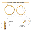 DICOSMETIC 5 Pairs 5 Style Crystal Rhinestone Hoop Earrings EJEW-DC0001-24-4