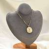 304 Stainless Steel Constellation Pendant Necklaces NJEW-K392-01G-06-1