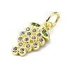 Brass Micro Pave Cubic Zirconia Pendants KK-H475-17G-01-2