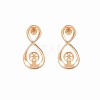 Brass Stud Earring Findings KK-S364-141-1