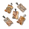 Natural Crazy Agate Pendants G-B127-09P-03-2