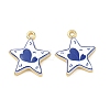 Printed Brass Pendants KK-CBA42CA-08G-2