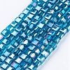 Electroplate Glass Beads Strands EGLA-R030-6x6mm-14-1
