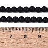 Natural Black Stone Bead Strands G-R193-01-6mm-5