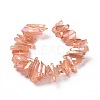 Natural Quartz Crystal Points Beads Strands G-K181-B23-2