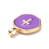 Brass Enamel Pendants KK-G417-01LG-06-3