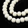 Painted Natural Wood Beads Strands WOOD-S053-54N-3
