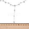304 Stainless SteelPave Clear Cubic Zirconia Flat Round Link Chain Y Necklaces NJEW-Z088-01P-3