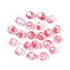 Transparent Spray Painted Glass Beads EGLA-N018-4mm-07-2