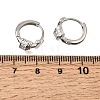 Cross Brass Micro Pave Cubic Zirconia Hoop Earrings KK-CBAEEA8-37P-5