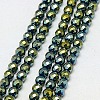 Electroplate Non-magnetic Synthetic Hematite Beads Strands G-J169B-4mm-06-1