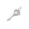 925 Sterling Silver Micro Pave Clear Cubic Zirconia Pendants STER-S010-03A-P-2