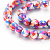 Handmade Polymer Clay Beads Strands CLAY-N008-054-04-3