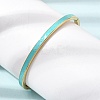304 Stainless Steel Enamel Hinged Cuff Bangles for Women SA-CBAC920-15G-01C-3