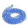 Transparent Electroplate Glass Beads Strands EGLA-A039-T4mm-L07-2