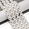 Baking Paint Pearlized Glass Pearl Round Bead Strands PEAR-H019-02D-04-2