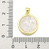 Brass Micro Pave Clear Cubic Zirconia Pendants KK-K354-04G-04-3