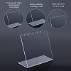 Transparent Acrylic Slant Back Necklace Display Stands EDIS-WH0022-04B-4