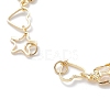Handmade Butterfly Starfish Heart Brass Link Chain Bracelet Making AJEW-JB01150-19-2