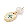 Natural Cultured Freshwater Pearl & Brass Pendants KK-U062-14G-03-2