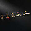 G23 Titanium Micro Pave Clear Cubic Zirconia Internally Threaded Labrets WG2497D-06-2