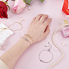 4Pcs 2 Colors Brass Chain Bracelet BJEW-GA00002-3