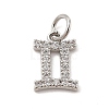 Brass Micro Pave Cubic Zirconia Charms KK-E077-02P-11-1